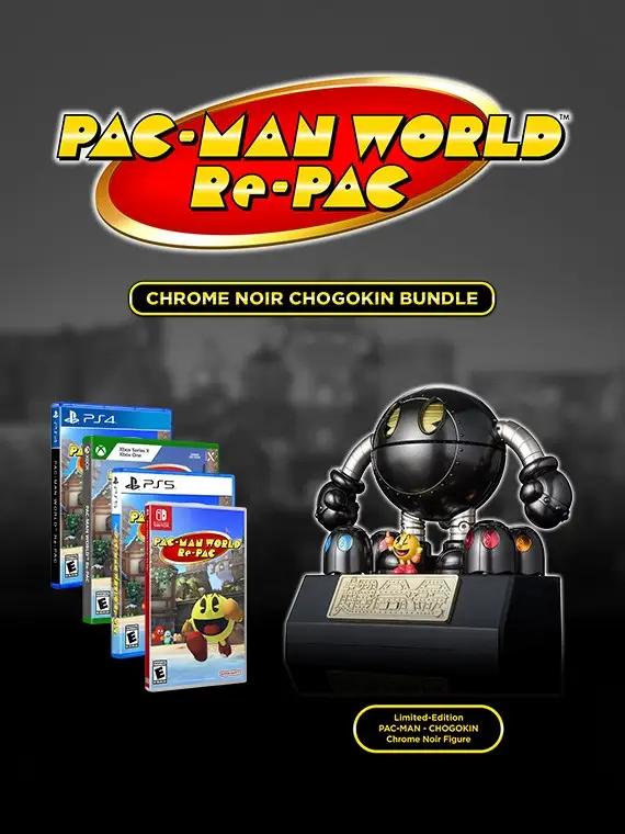 PAC-MAN WORLD Re-PAC: CHROME NOIR CHOGOKIN BUNDLE – NSW