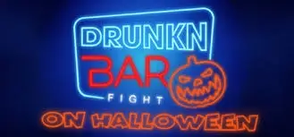 Drunkn bar fight on Halloween