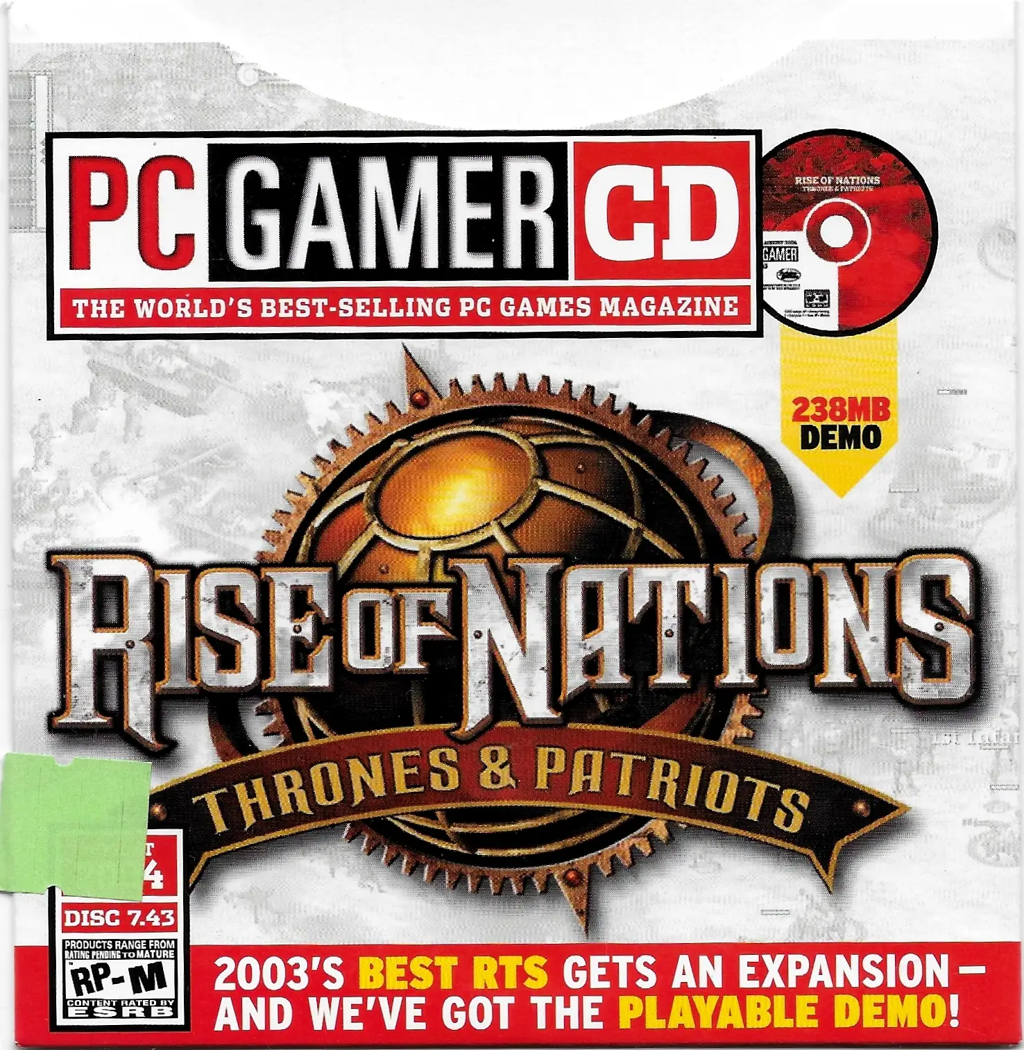 PCGamer Rise Of Nations: Thrones & Patriots Demo Disc