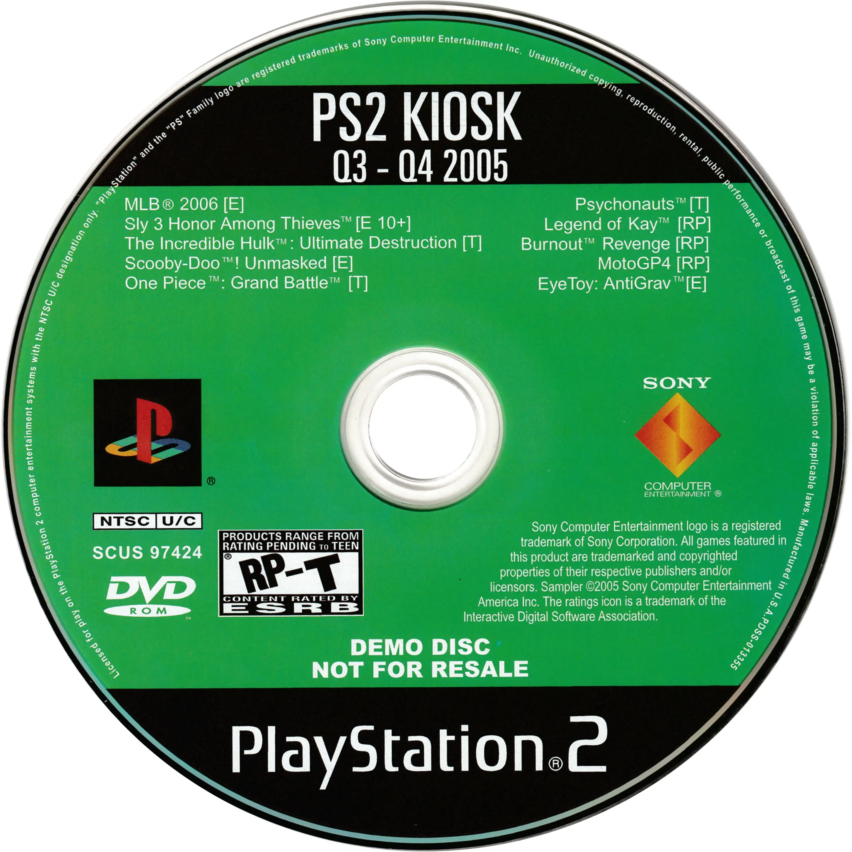 PS2 Kiosk Q3 – Q4 2005