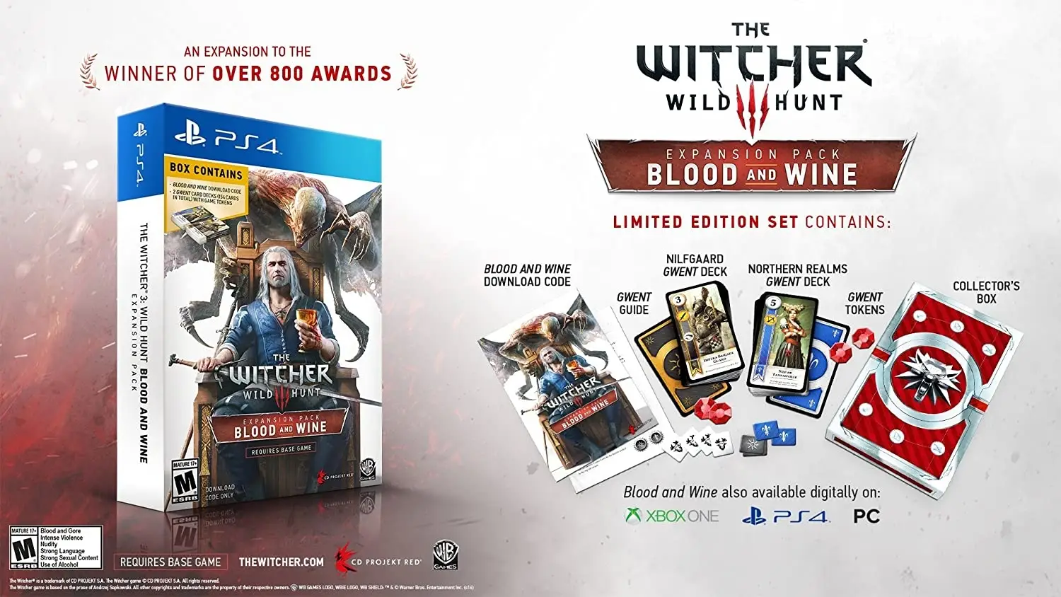 The Witcher 3: Blood and Wine – Limited Edition with Gwent Decks