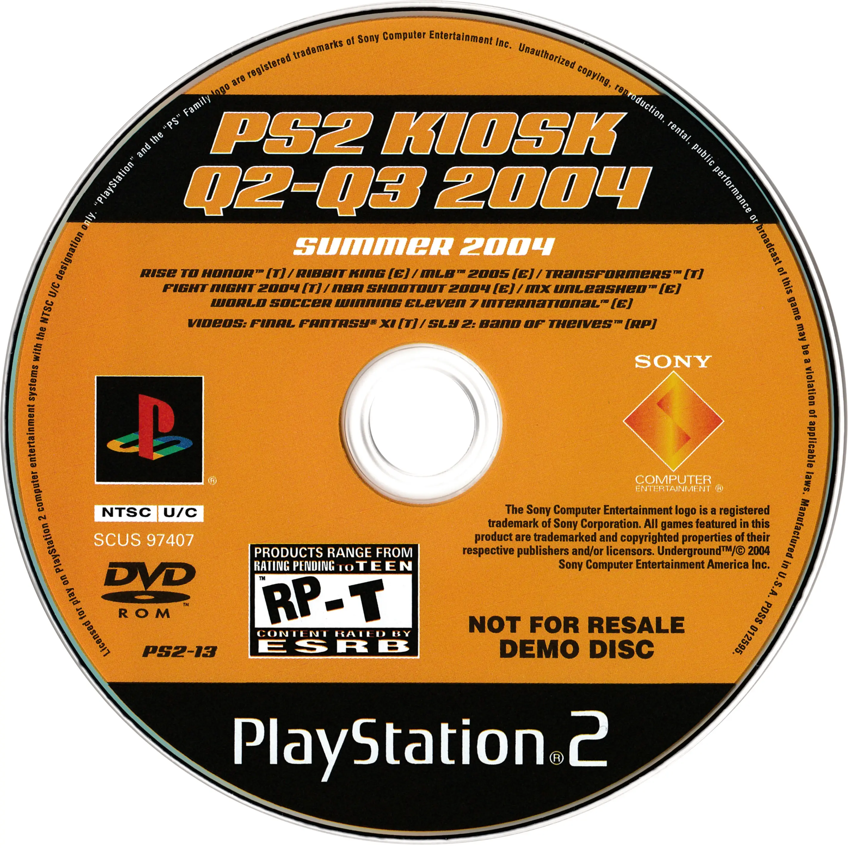 PS2 Kiosk Q2-Q3 2004: Summer 2004
